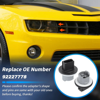 2X Turn Signal Light & Parking Lamp Socket for Chevrolet Camaro (2010–2015)