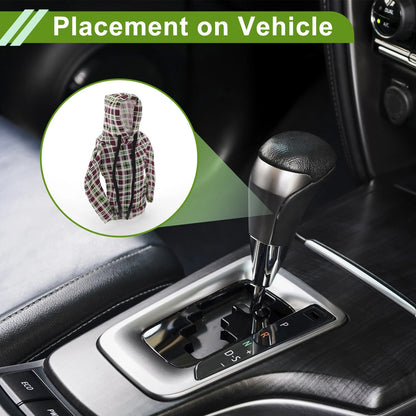 Gear Shift Knob Cover for Universal Vehicles (Hoodie Style, Pink, Deep Green)