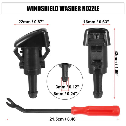 15 x Front Windshield Washer Nozzles for Dodge Caliber (2007-2012)