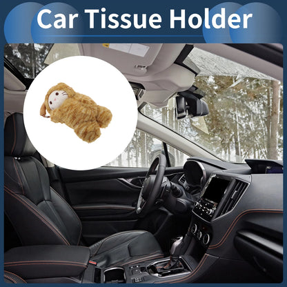 Tissue Holder for Car (12.6"x8.66"x3.15", Light Brown)