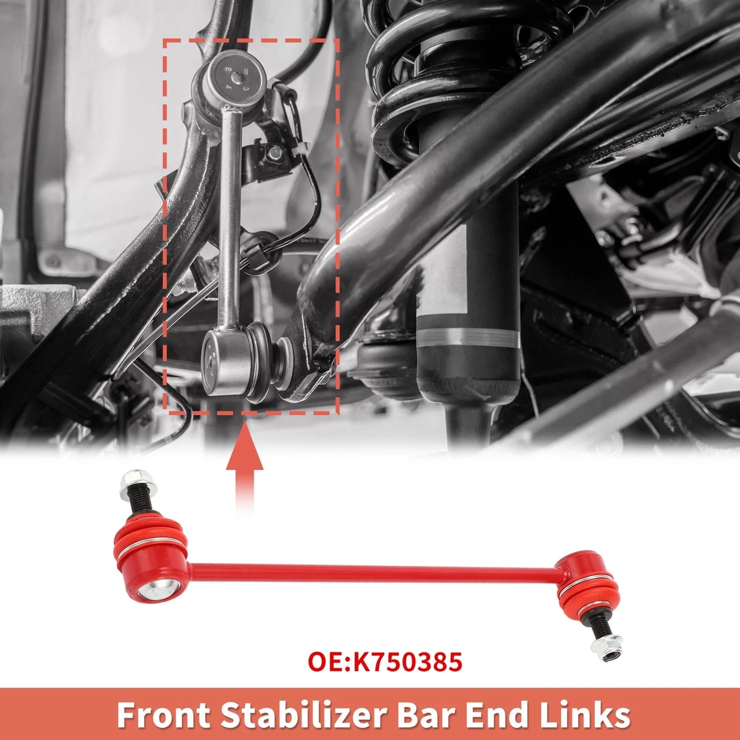 2 x Front Sway Bar Links Stabilizer Kit for Chrysler Sebring (2001-2010)