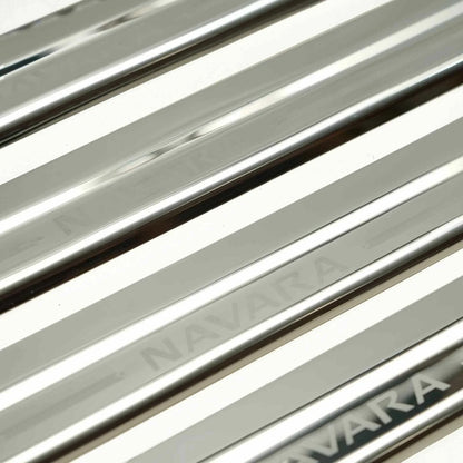Chrome Stainless Scuff Plates 4 Doors for Nissan Navara D23 (2015-2022)