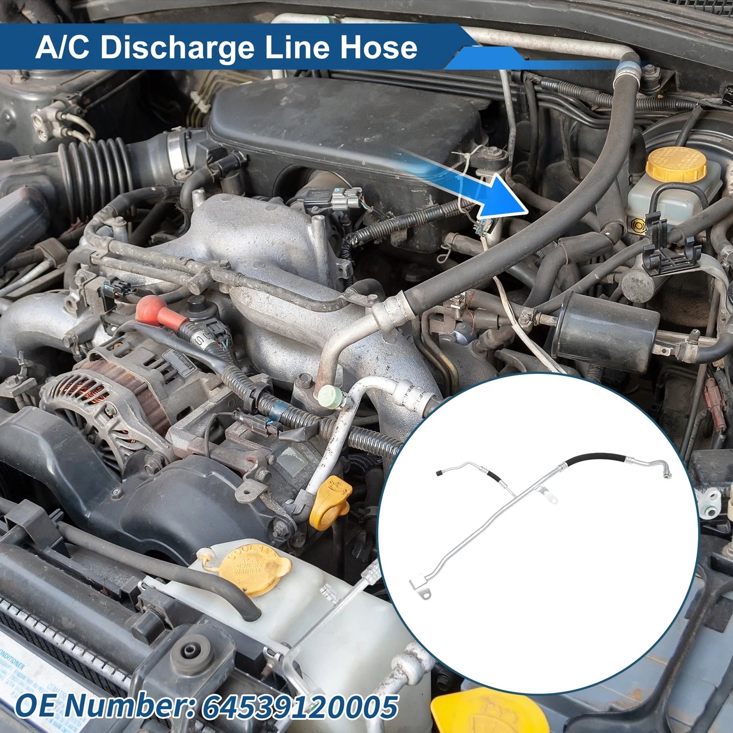 A/C Refrigerant Liquid Hose for BMW 535i (2011–2016) No. 64539120005
