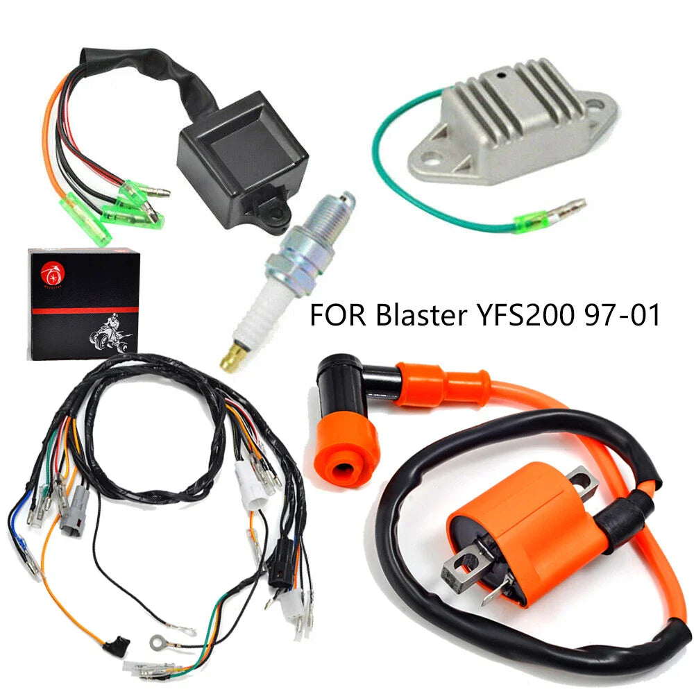 Ignition Coil Spark Plug CDI Harness Assy for Yamaha Blaster YFS200 (1997–2001)