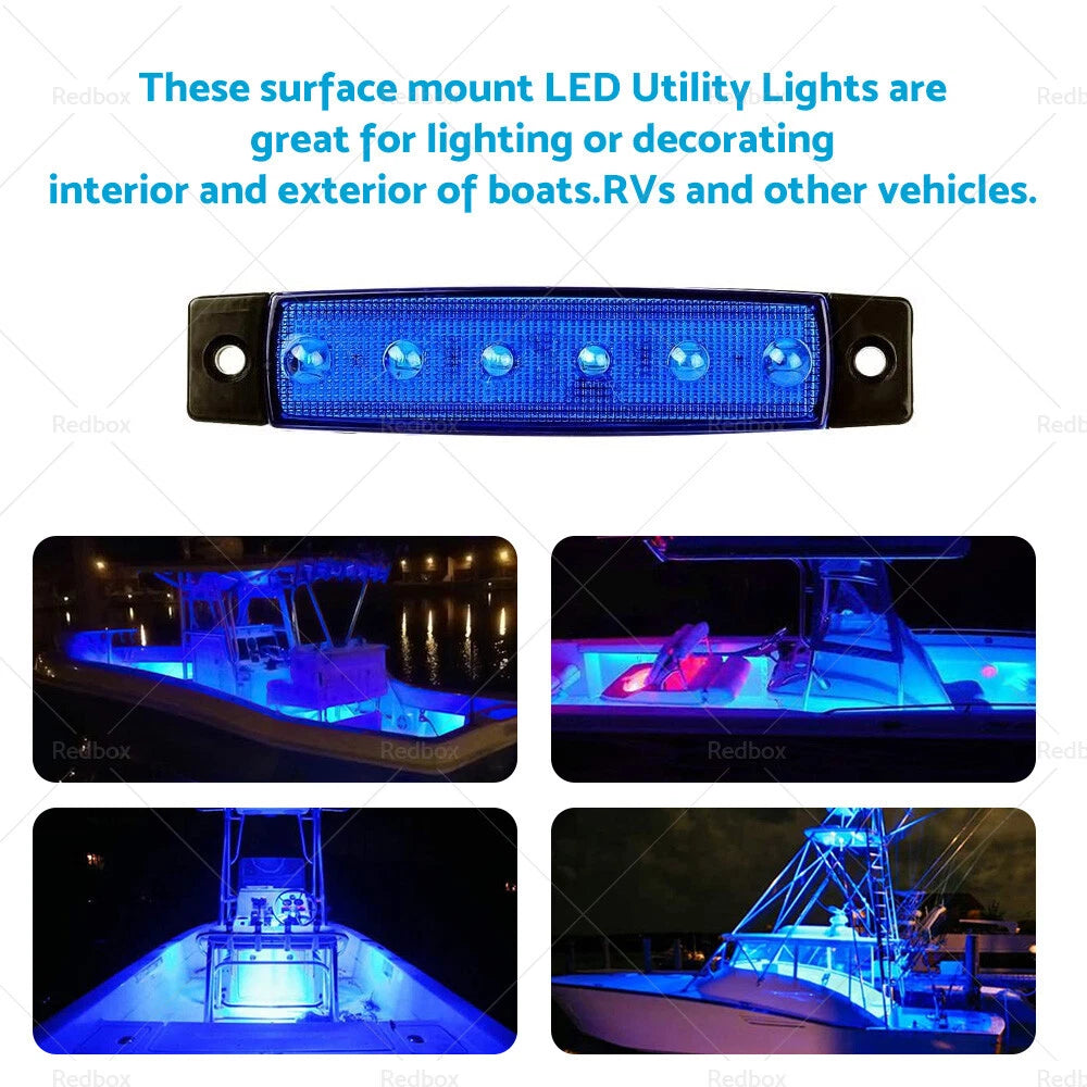 1 Marine Boat LED Deck Courtesy Lights Waterproof Stern Transom 12V
