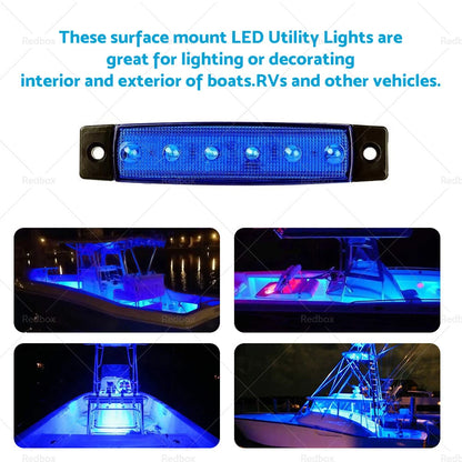 1 Marine Boat LED Deck Courtesy Lights Waterproof Stern Transom 12V