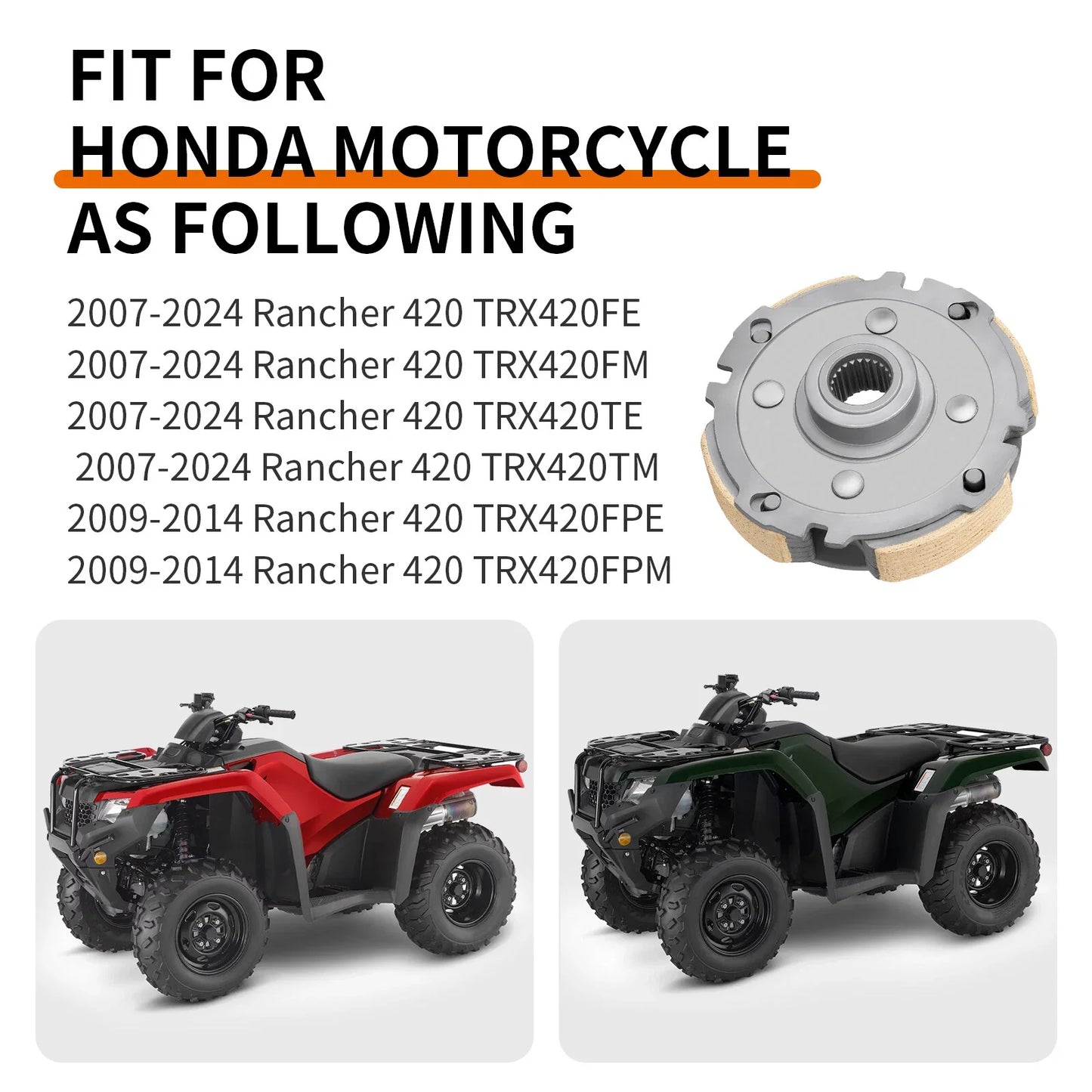 1x Wet Clutch Centrifugal Carrier for Honda Rancher 420 (2010–2024)