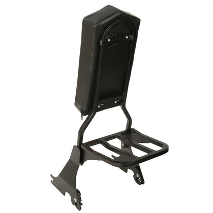 Black Sissy Bar Backrest Luggage Rack for Harley Sportster XL 883 1200 (04-22)