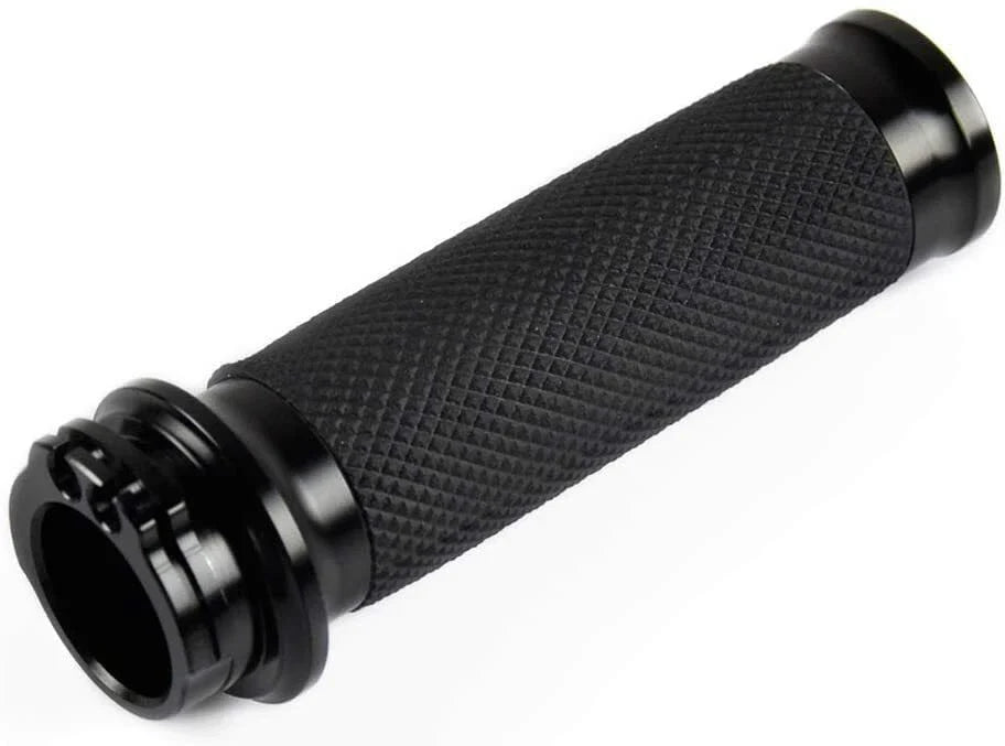 Black 1" Motorcycle Hand Grips for Harley Sportster, Touring, Dyna, Softail