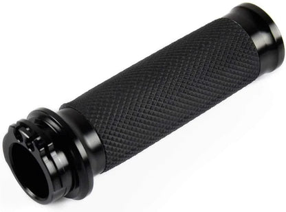 Black 1" Motorcycle Hand Grips for Harley Sportster, Touring, Dyna, Softail