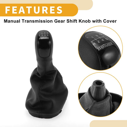 6 Speed Gear Shifter Knob & Cover for Mercedes-Benz C-Class (2001-2007)
