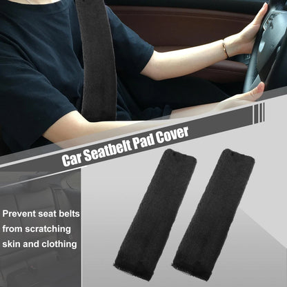 2X Seat Belt Pads for Universal Cars (Black)
