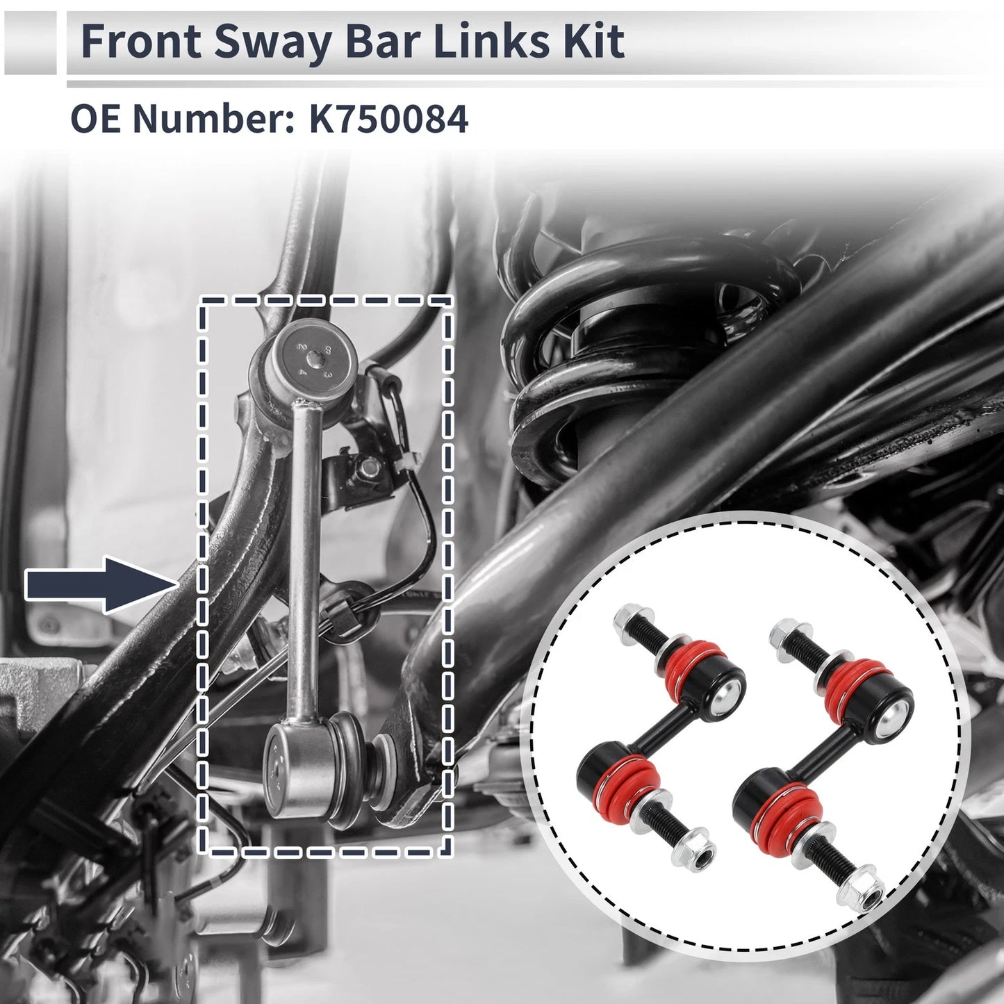 Set of 2 Front Stabilizer Bar Links for Subaru B9 Tribeca (2006–2007) No.K750084