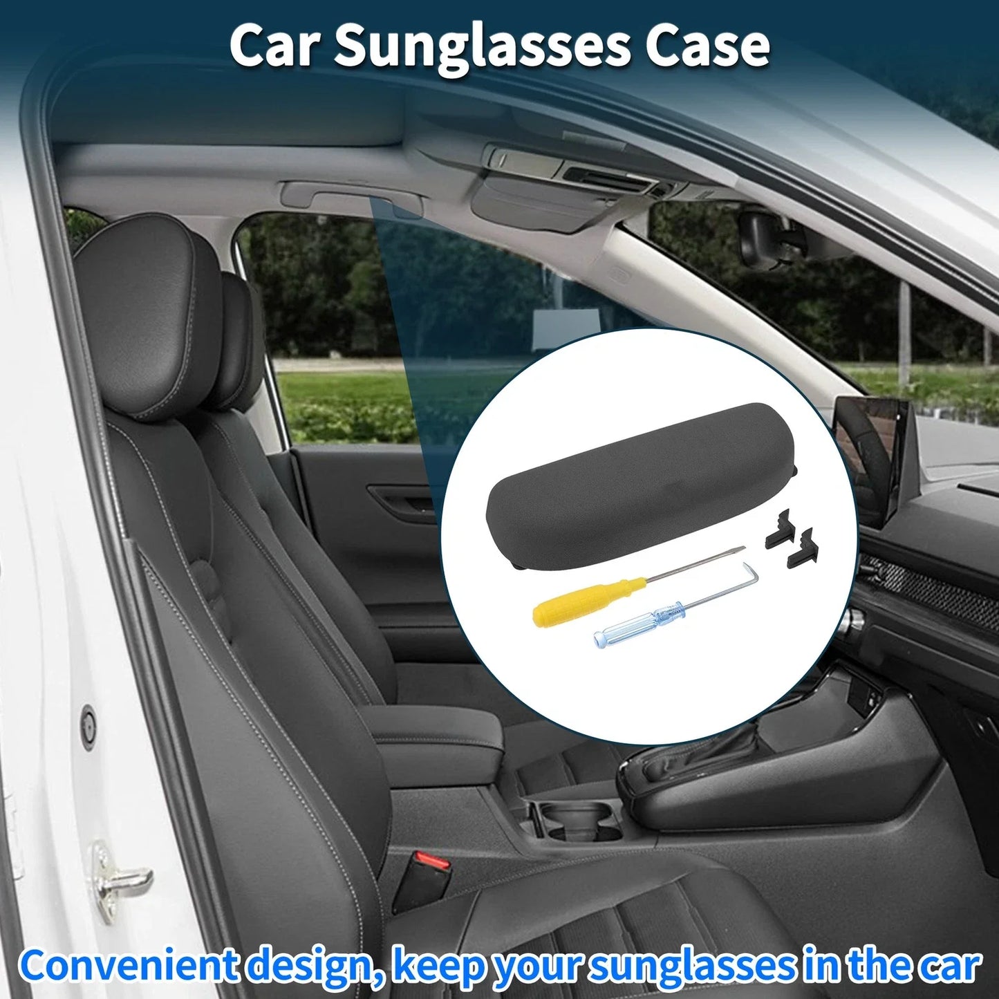 Case for BMW X3 Eyeglasses Holder Storage Suede Black (2021 - 2023)