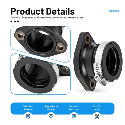 Set of 2 Carburetor Mounting Flanges for Polaris Sport (1987–1999)