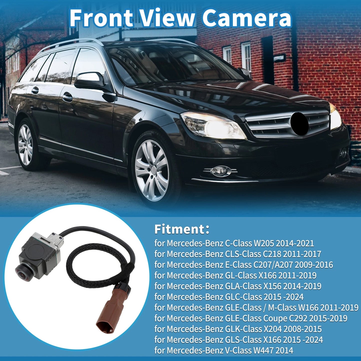 Front View Park Assist Camera for Mercedes-Benz C220 C350 GLE250 ML250 (2013–2015)