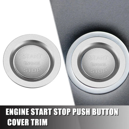 Engine Start Stop Button Cover Kit for Range Rover (2013–2022) Silver Tone