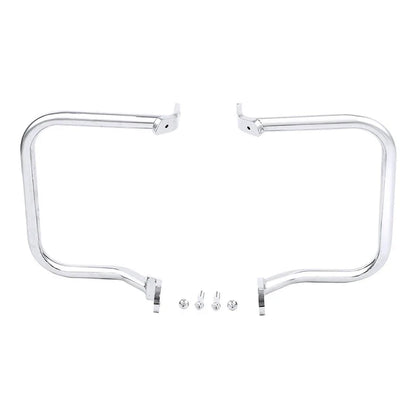 Chrome/Black Saddlebag Guard Rail Crash Bar for Harley FLST FLSTC (2000-2017)