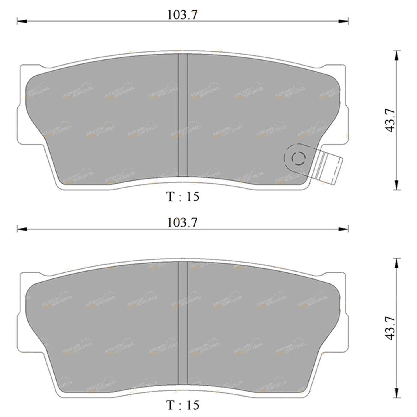 Front Disc Brake Pads Set for Suzuki Vitara (1988-1998)