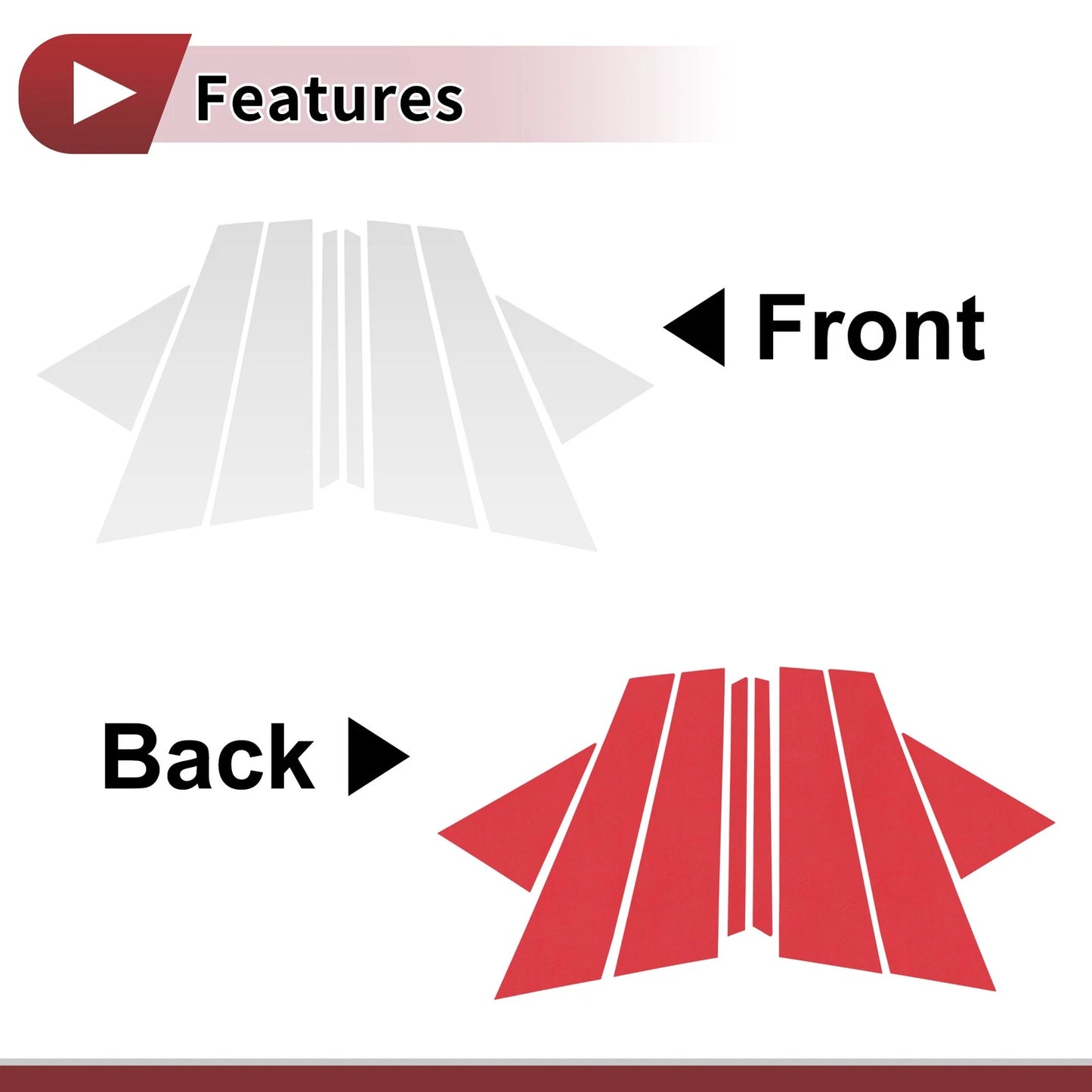 Door Pillar Window Trim for BMW 2-Series Wagon (2016–2019) Silver Tone