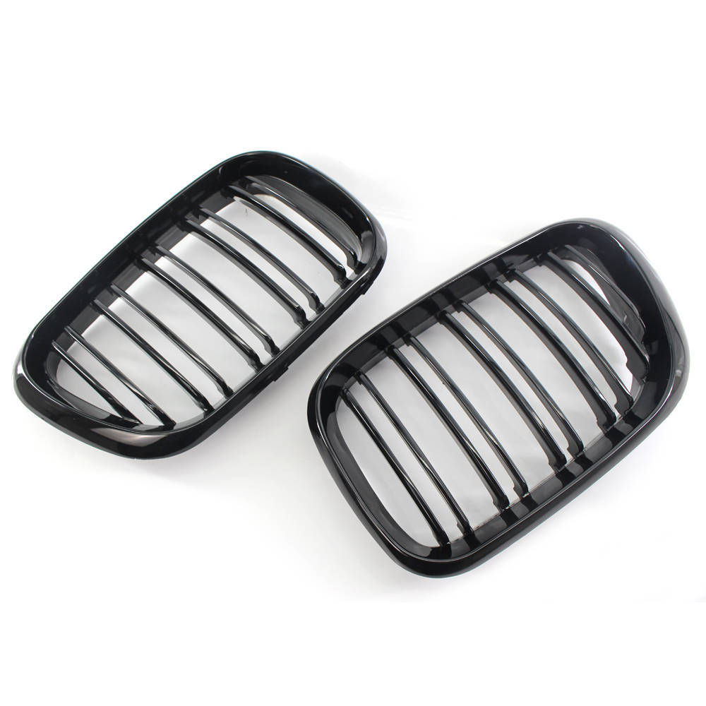 Gloss Black Dual Slat Front Bumper Grille for BMW X5 (2000–2003)