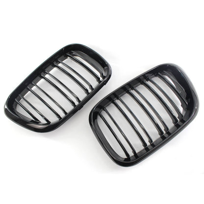 Gloss Black Dual Slat Front Bumper Grille for BMW X5 (2000–2003)