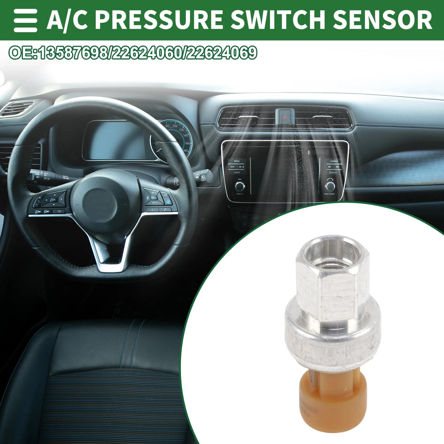 A/C Pressure Switch Sensor for GMC Sierra 1500 (2011–2013) 13587698/22624060