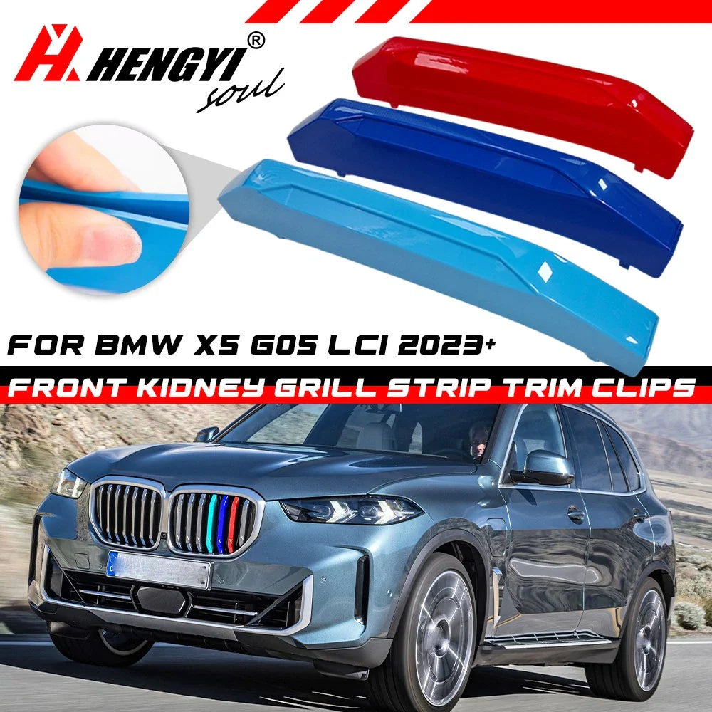 Front Grille M-Color Strip Insert Clip Trim for BMW X5 (2023–2026)