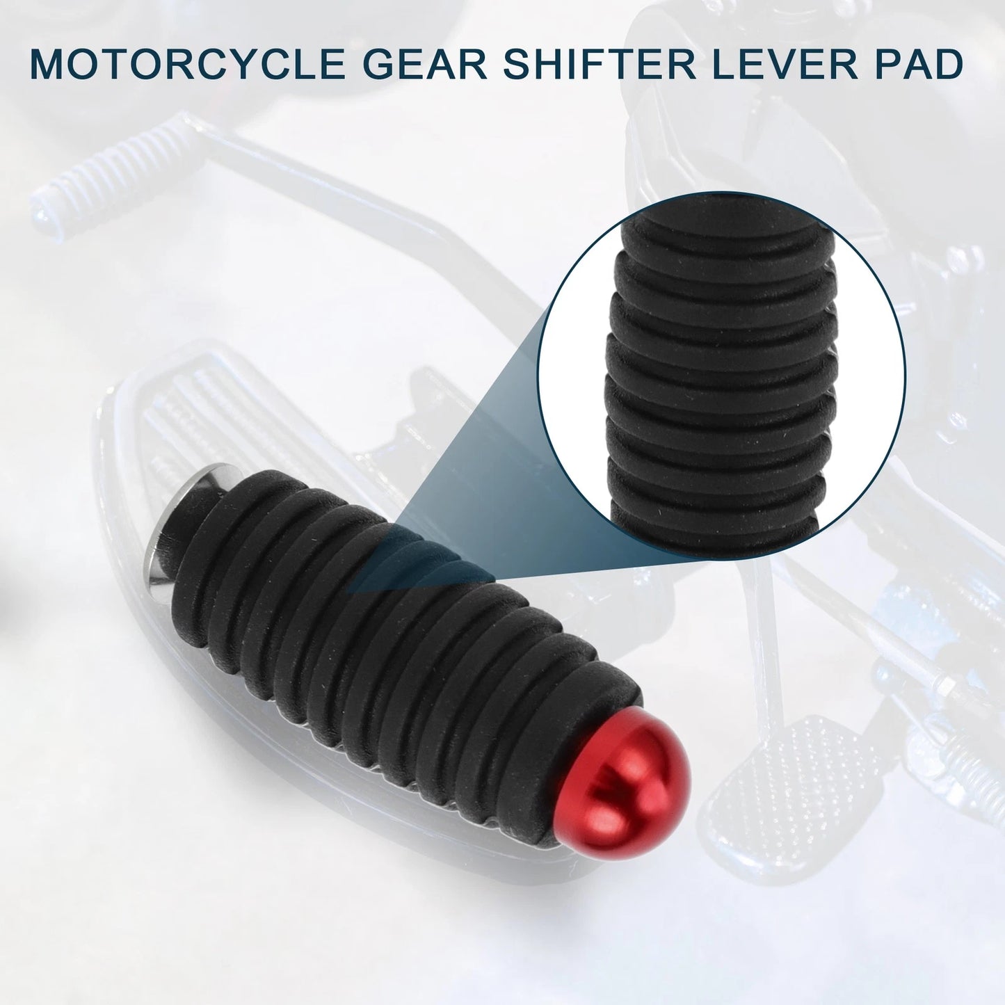 Rubber Shift Pedal Pad for Universal Motorcycle (1 Pcs) - Red