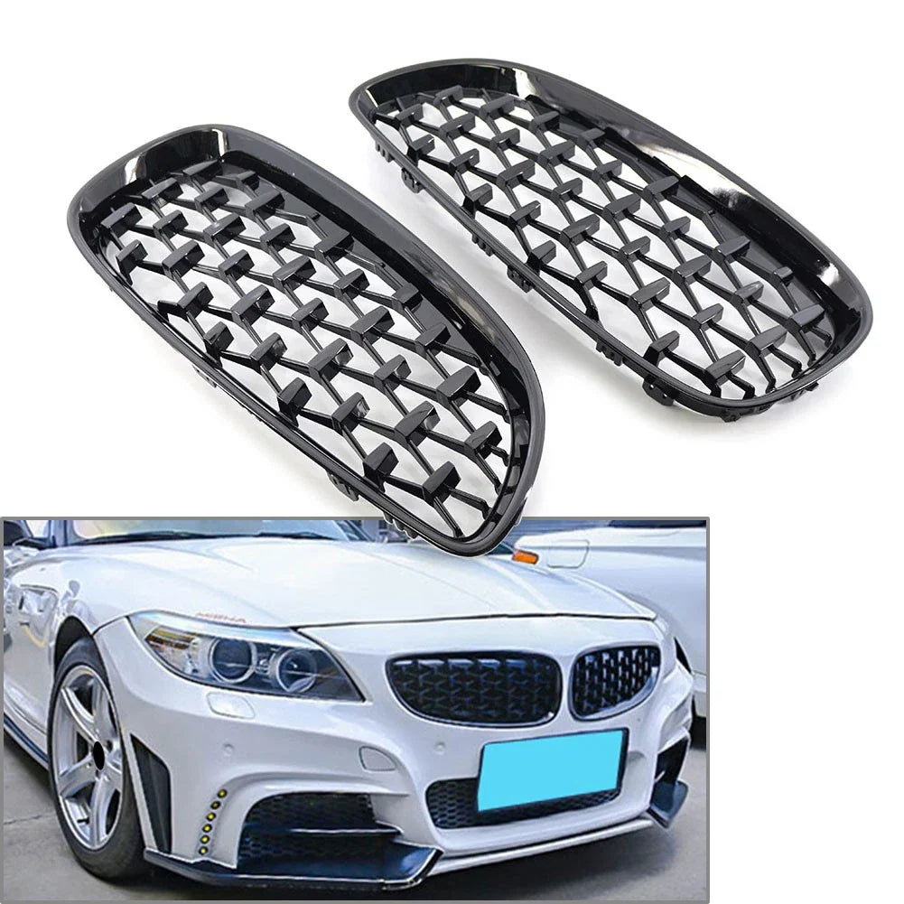 Front Upper Bumper Mesh Grille for BMW E89 Z4 (2009-2016) Gloss Black