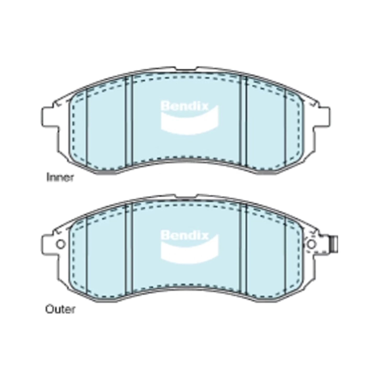 Set of 4 Front Disc Brake Pads for Triton MK (2001–2006)