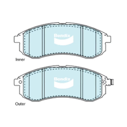 Set of 4 Front Disc Brake Pads for Triton MK (2001–2006)