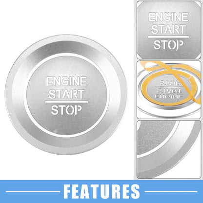 Engine Start Ignition Button Sticker for Honda Accord (2018-2022) Silver Tone