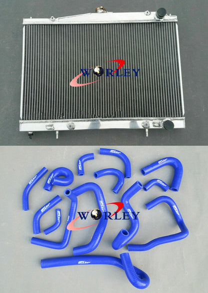 Aluminum Radiator with Black Hose for Nissan Skyline R33 R34 (1999–2000)