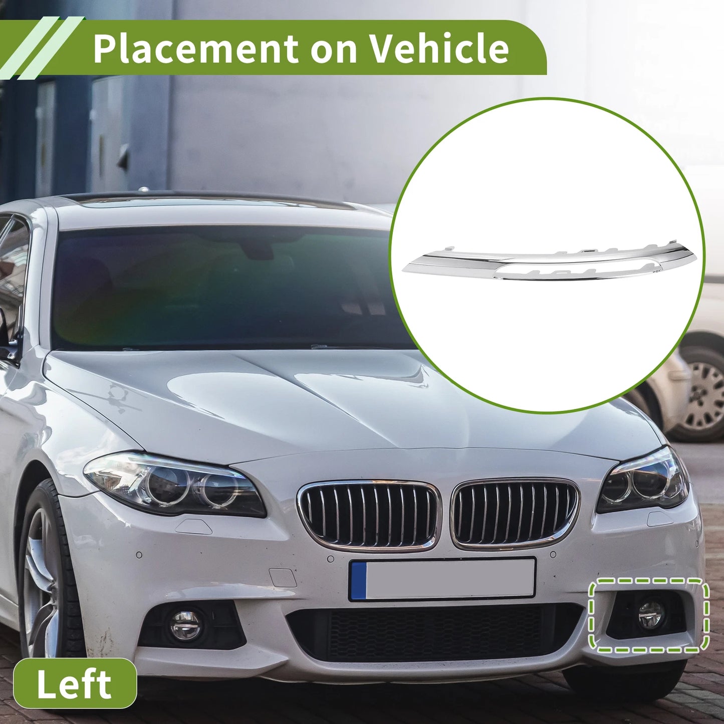 1pc Fog Light Grill for Mercedes-Benz E-Class (2009–2013) No. 2128851774