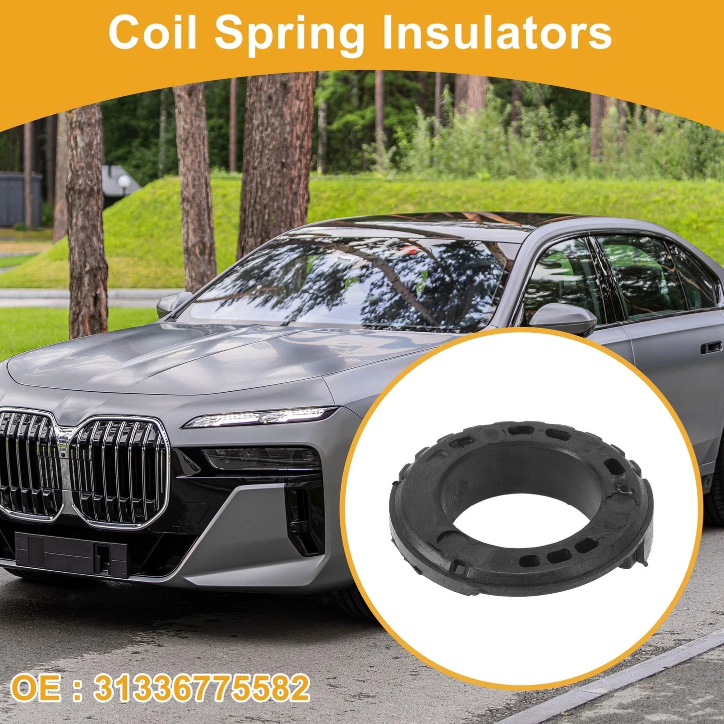 Lower Coil Spring Insulators Rubber 1 Pc for BMW 740i (2011-2015)