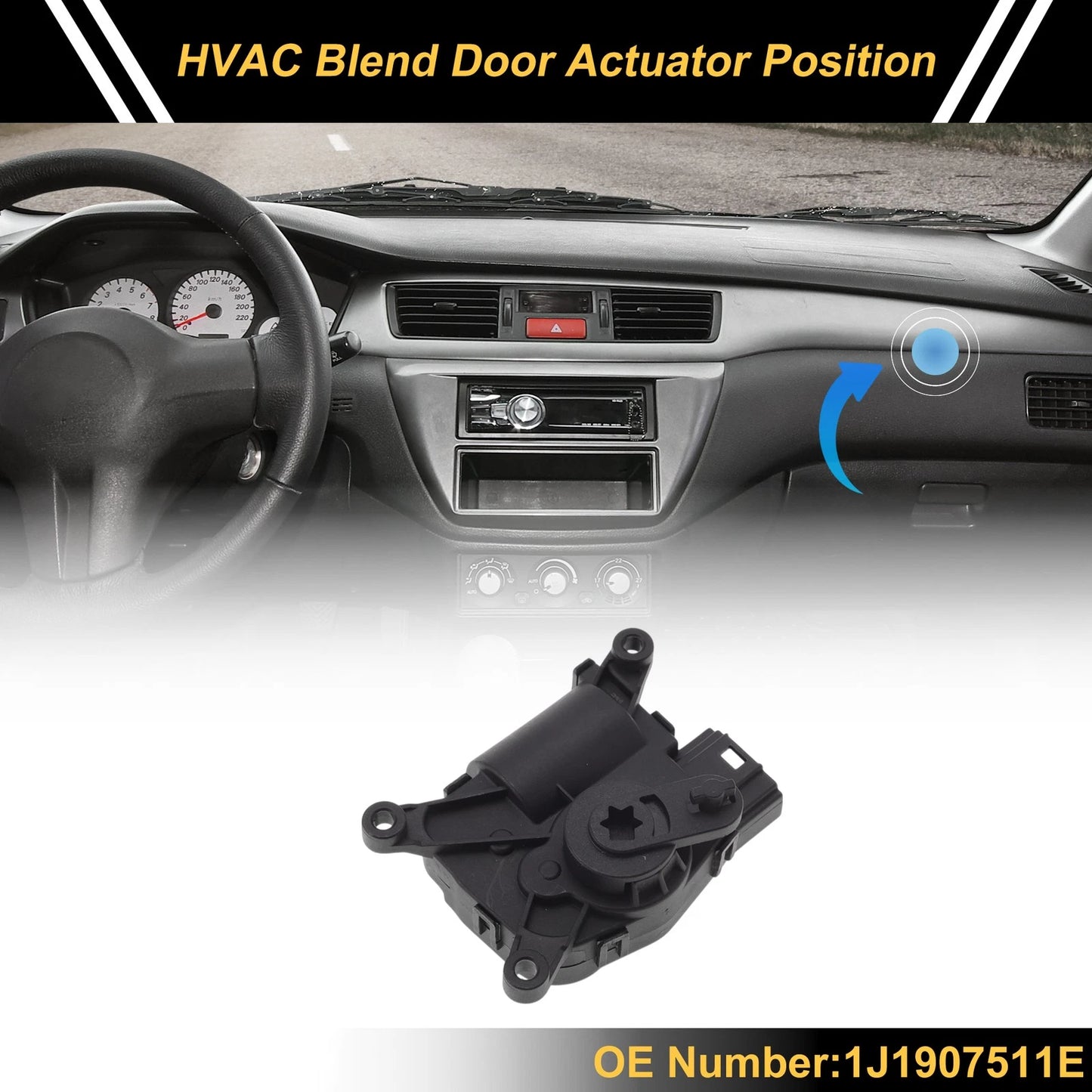 HVAC Heater Blend Door Actuator for Volkswagen Bora (1998–2005) 1J1907511E