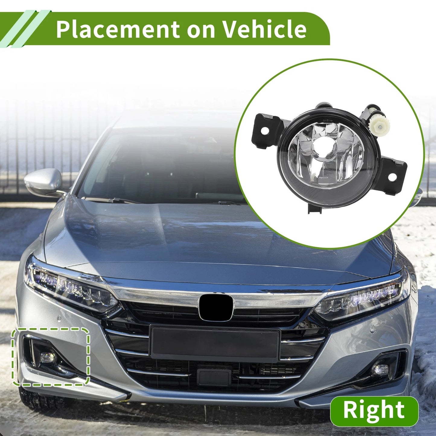 1 Pc Right Fog Light Grill for BMW X5 (2011–2013) No. 63177224644 Clear