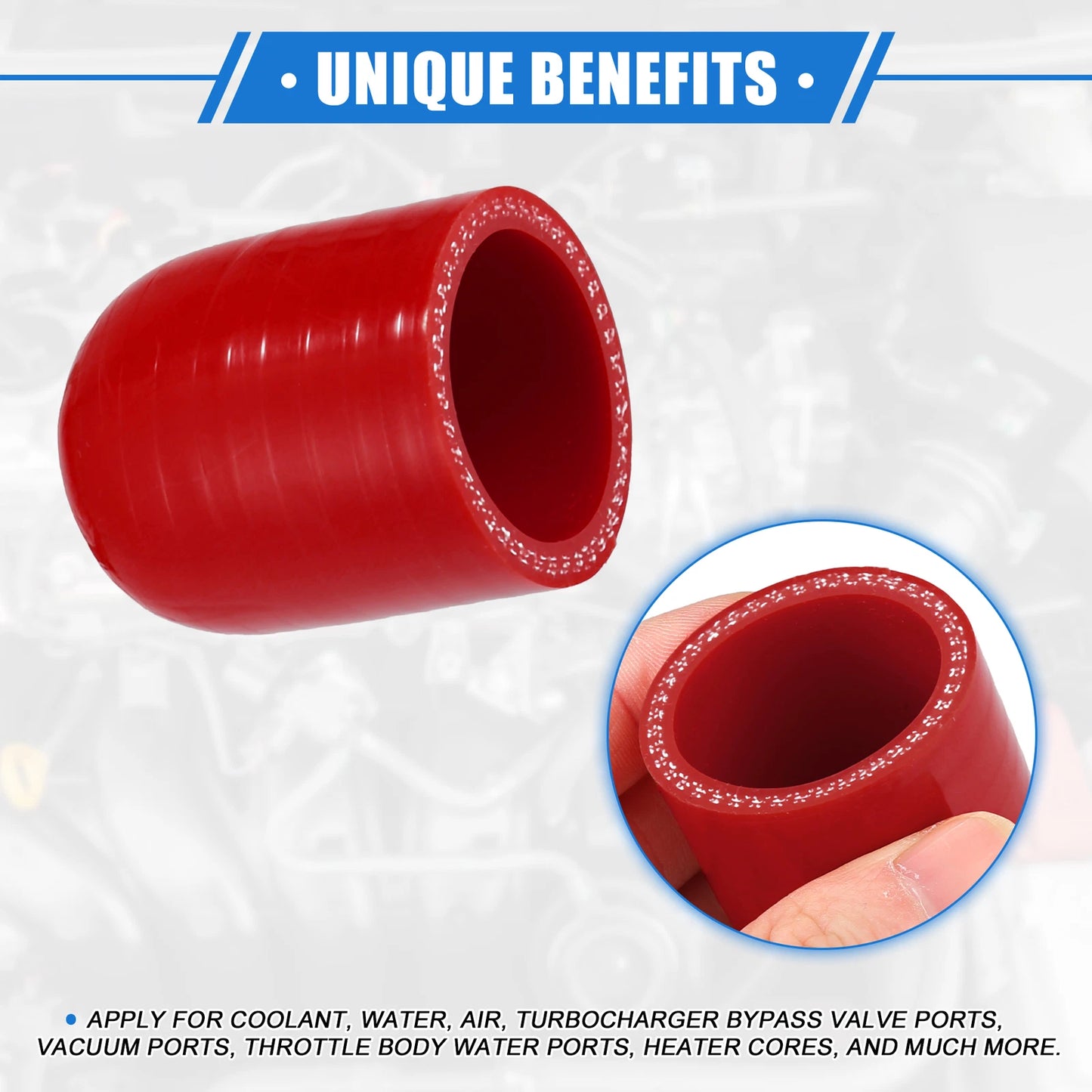Reinforced Silicone Coolant Cap Kit for Turbo Bypass Valve (1.26" ID)