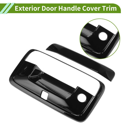 Exterior Door Handle Cover Trim for Chevrolet Silverado (2014–2017) Black