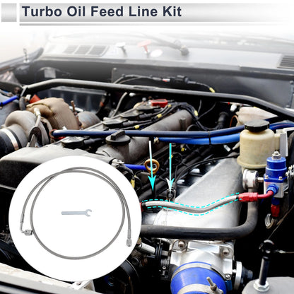 AN-3 Turbo Oil Feed Line Kit for Universal Applications (3.99ft)