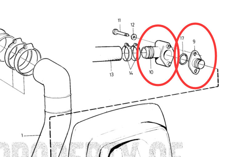 Hose Fitting Nipple for OMC V Diesel