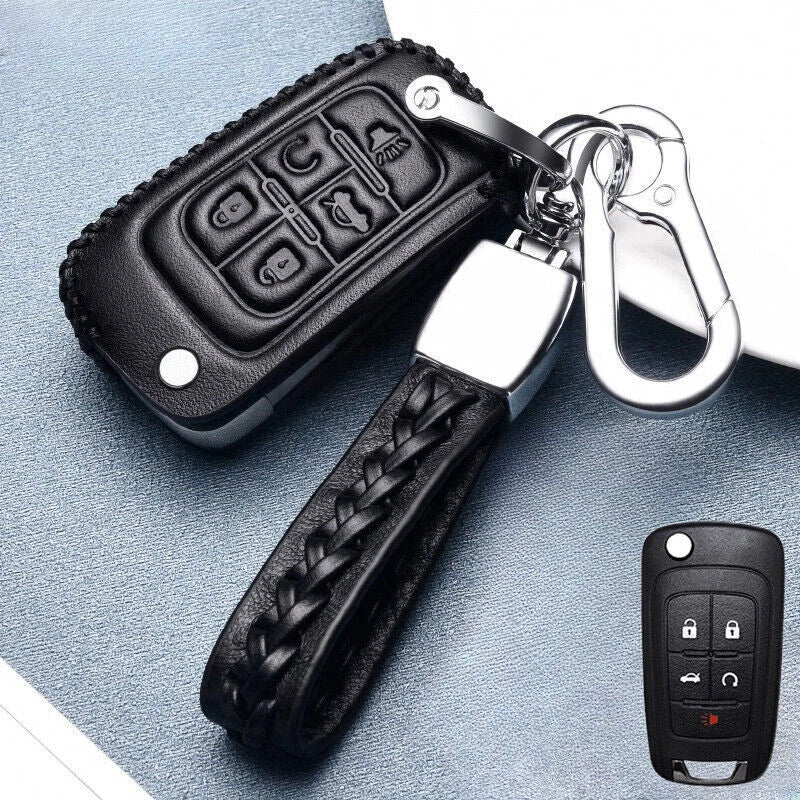 Leather Car Remote Key Case Cover for Buick Lacrosse Regal Encore Verano
