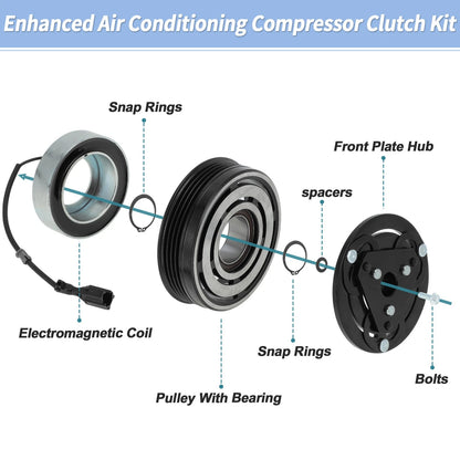 AC Compressor Clutch Kit for Subaru Forester, Impreza, WRX, STI (2000–2023)