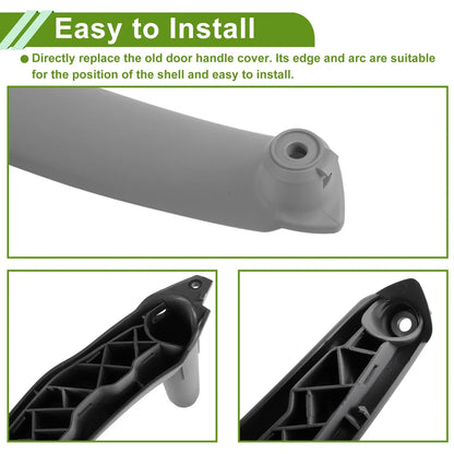 Door Panel Handle Pull Trim Cover for BMW X5 (2007-2013) Gray Black