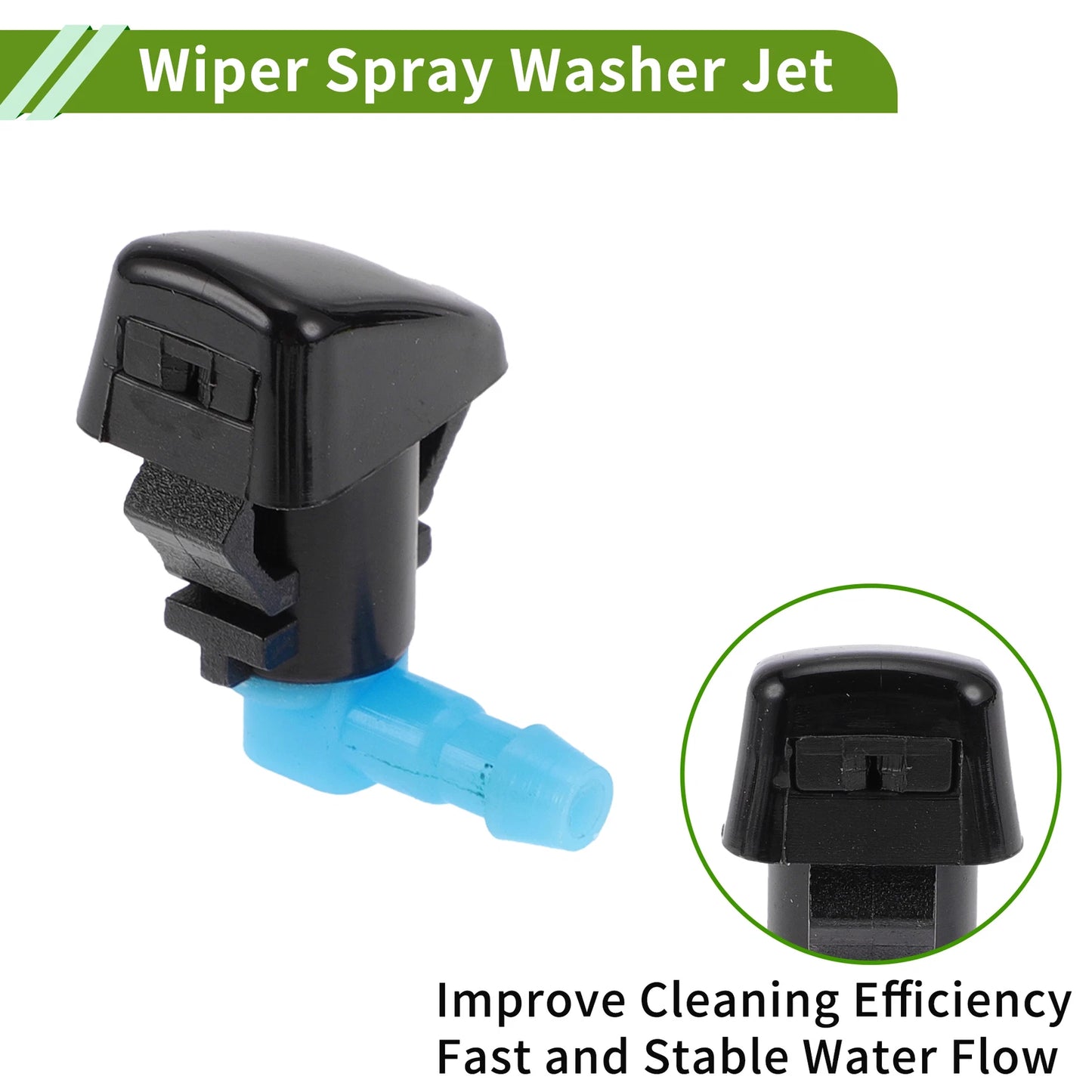 Set of 1 Windshield Washer Nozzle with Hose Connector for Toyota (No. 8538104030)