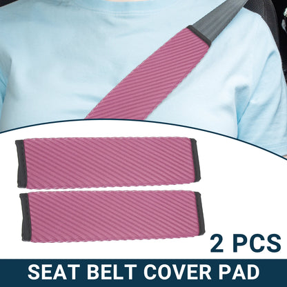 2X Breathable Seat Belt Cover Pads for Universal Fit (Soft Pink)