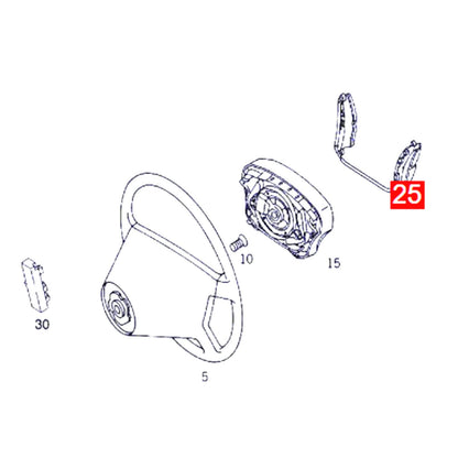 Steering Wheel Control Button Cover for Mercedes-Benz S-Class (1998–2005)