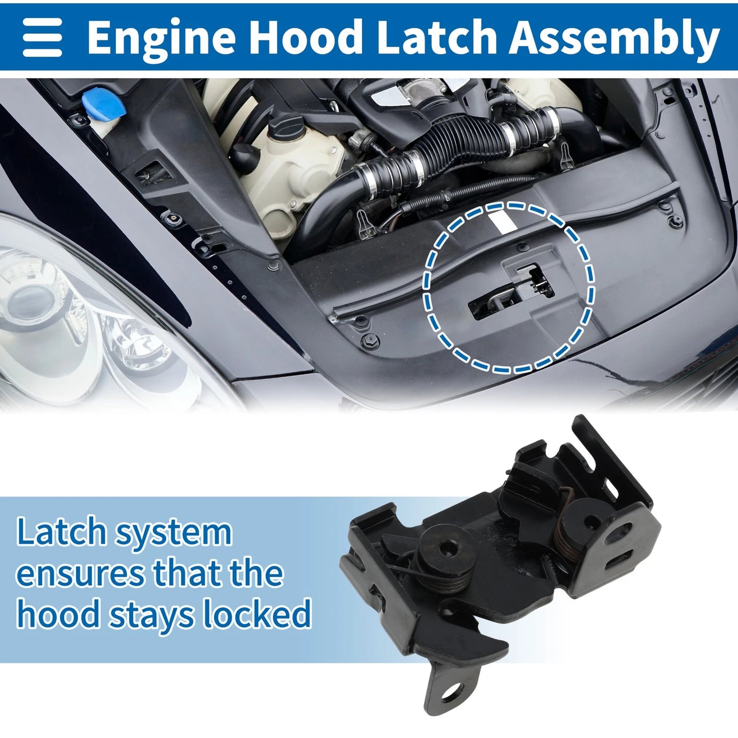 Hood Latch Assembly for Mercedes-Benz C250 (2012–2015) No. 2048800260