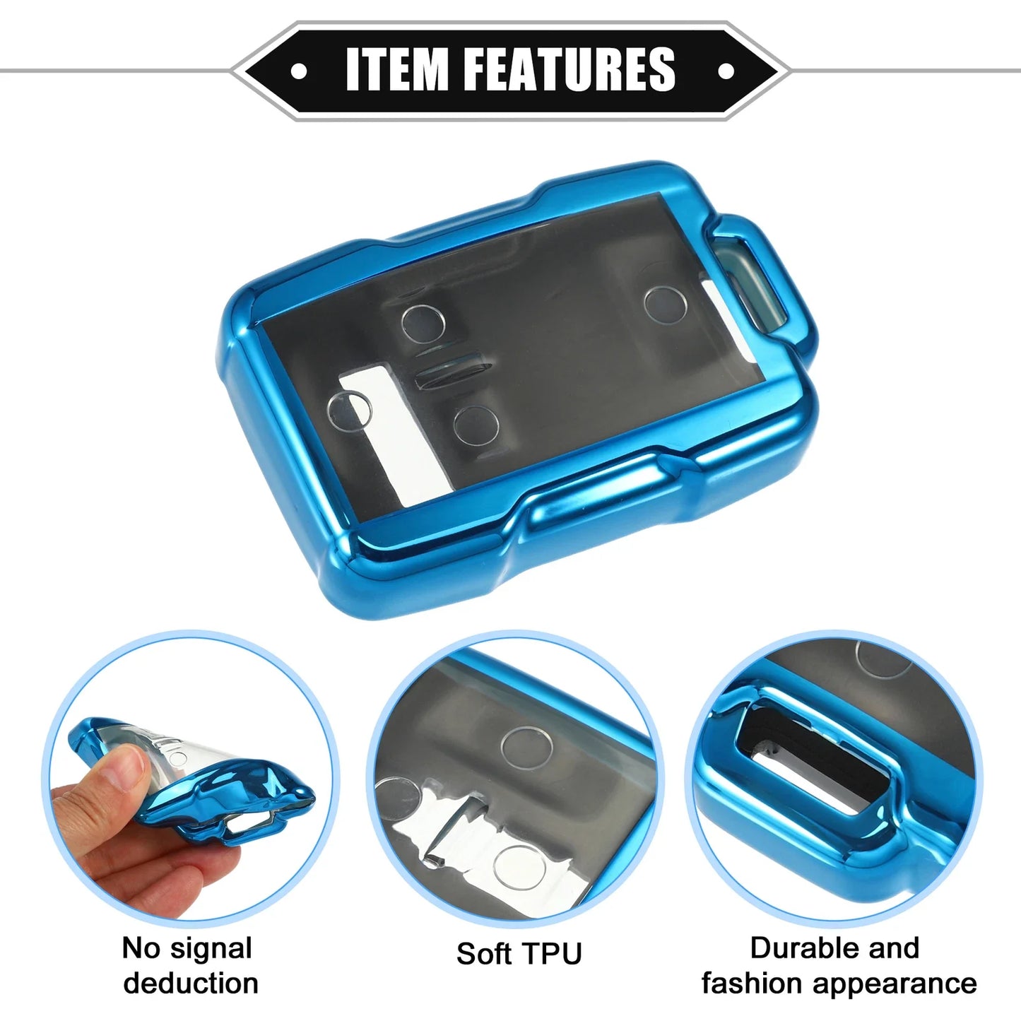 Clear TPU Key Fob Cover for Chevy Suburban 4 Buttons (2015-2023)